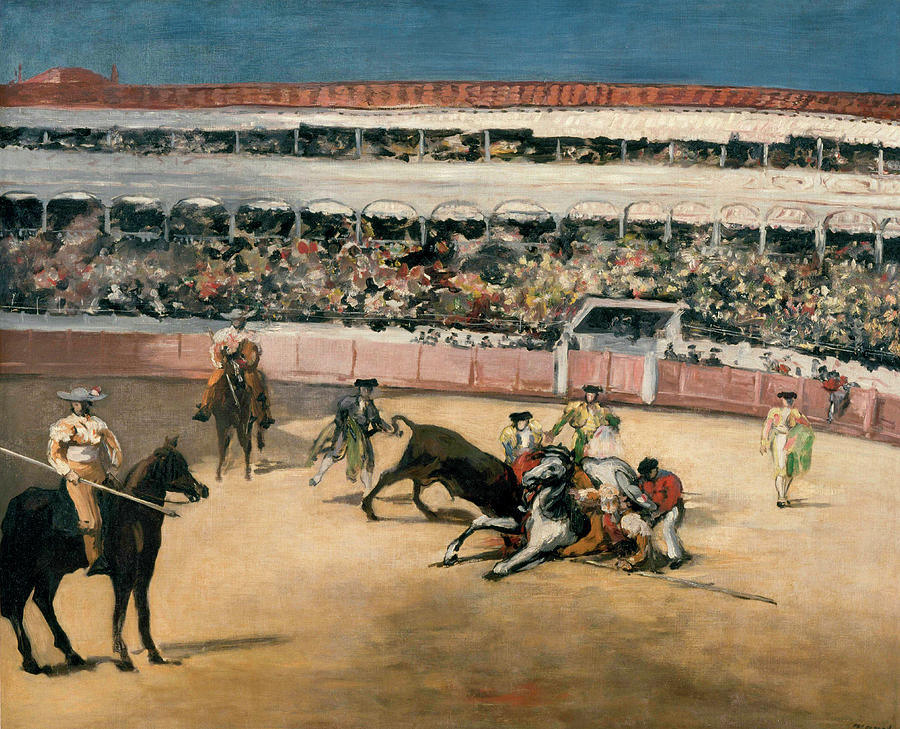 Corrida Painting - Corrida by Claude Monet Corrida Painting - Corrida by Claude Monet