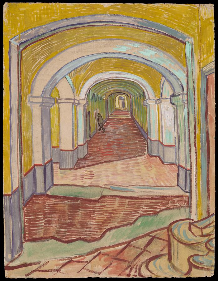 Corridor in the Asylum 1889 Painting by Vincent Van Gogh
