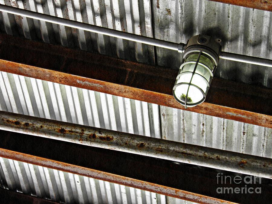 Abstract Photograph - Corrugated Metal Abstract 10 by Sarah Loft