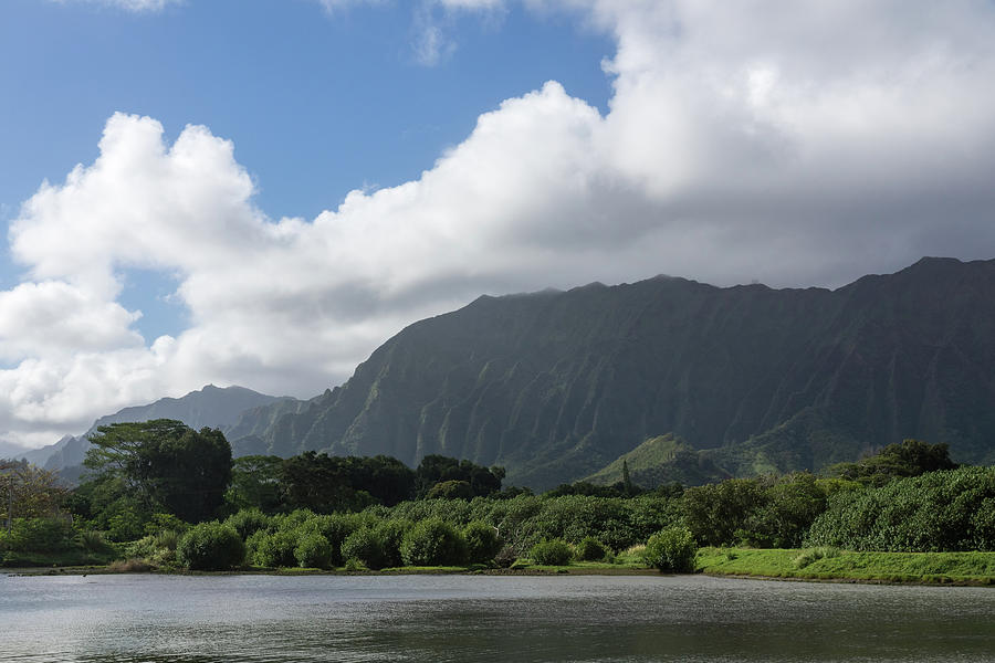 Corrugated Mountains and a Hole in the Sky - Hawaiian Travel  Photograph by Georgia Mizuleva