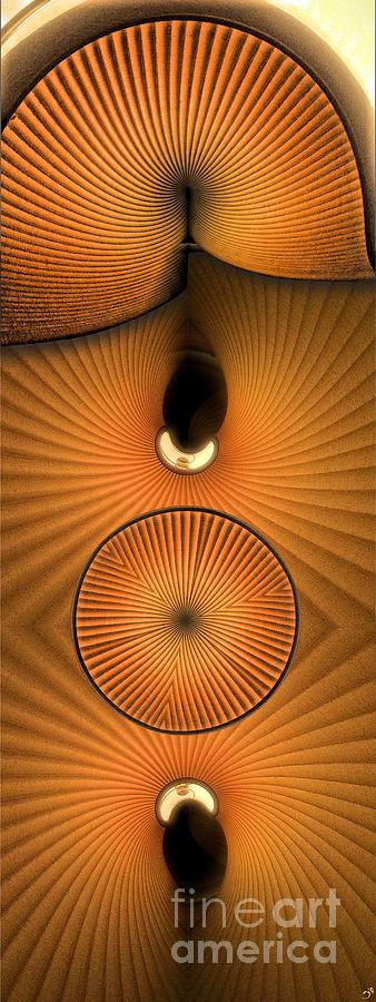 Corrugations in Orange Digital Art by Ronald Bissett