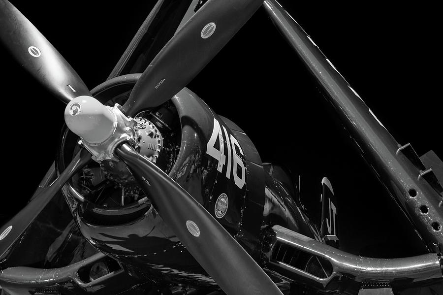 Corsair at Night - 2018 Christopher Buff, www.Aviationbuff.com Photograph by Chris Buff