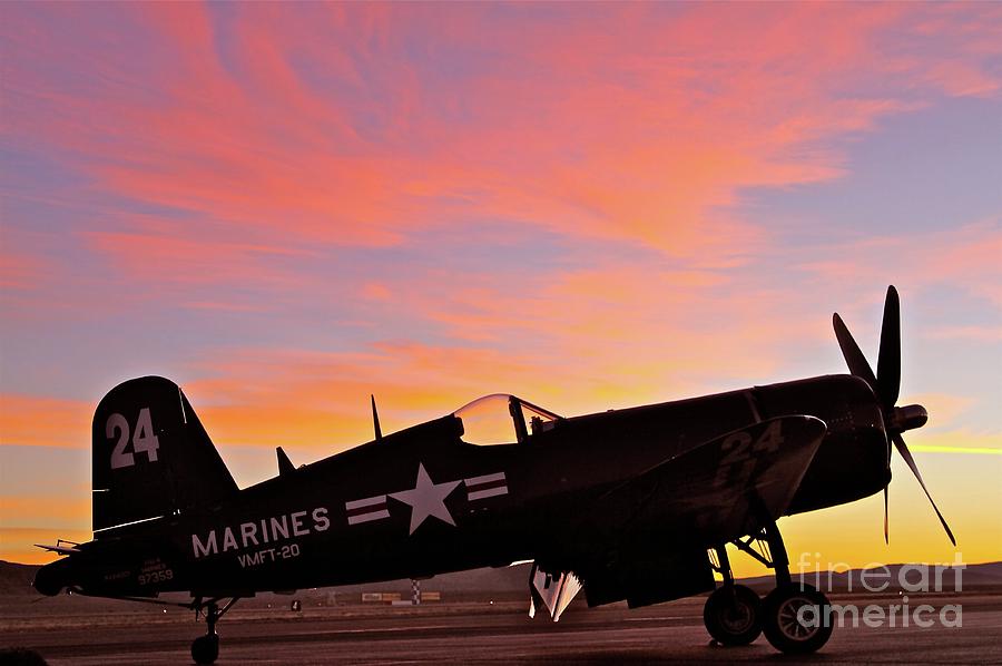 Corsair Sunset at Reno Photograph by Gus McCrea