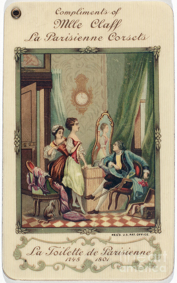Mirror Photograph - Corset Trade Card, 1912 by Granger