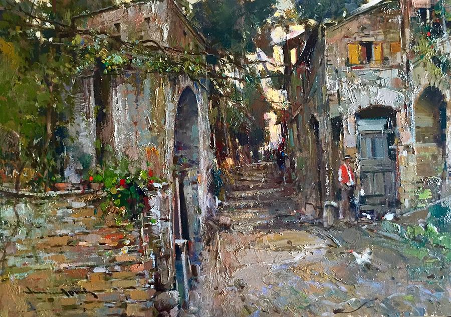 Cortile Rustico Painting by Vincenzo Aprile