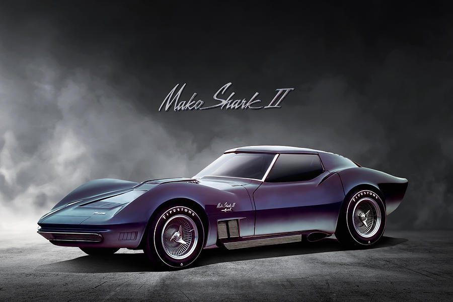 Vintage Digital Art - Corvette Concept by Peter Chilelli