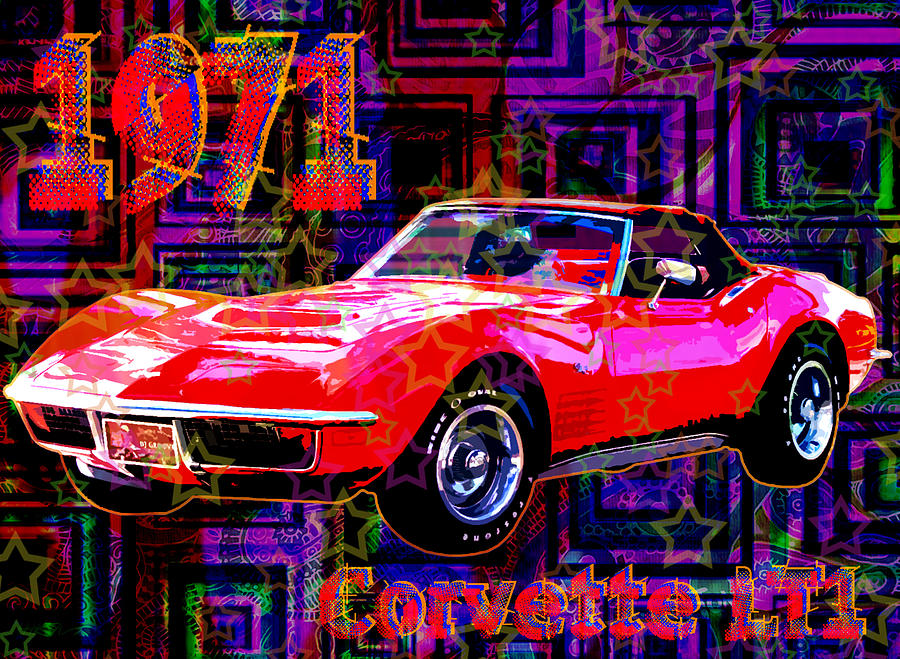 Corvette LT1 Digital Art by Maria Arango