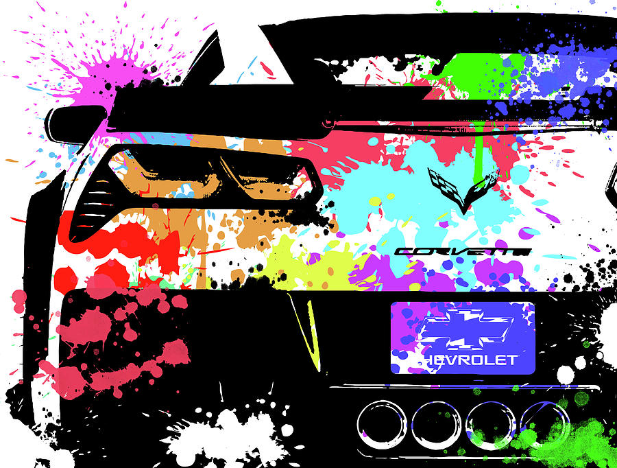 Corvette Pop Art 1 Digital Art by Ricky Barnard