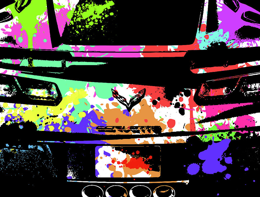 Corvette Pop Art 2 Digital Art by Ricky Barnard