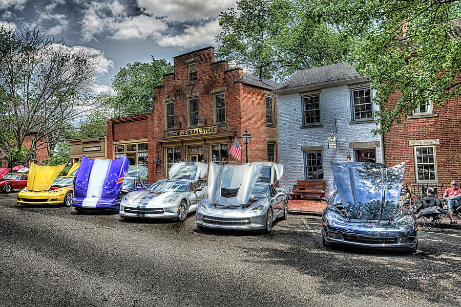 Corvettes At Roscoe Villiage_hdr Photograph by Michael Rankin Fine