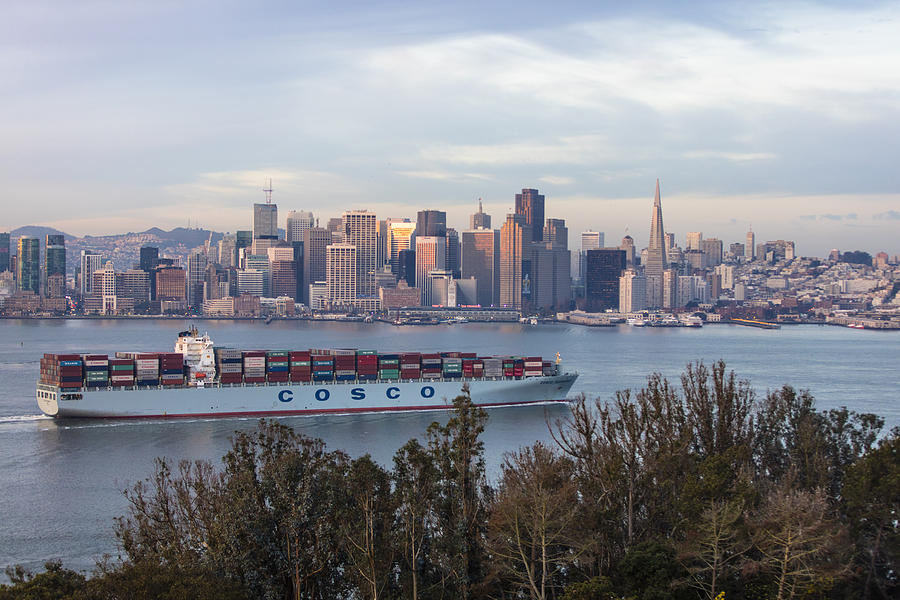 Cosco Shipping in San Francisco Photograph by John McGraw
