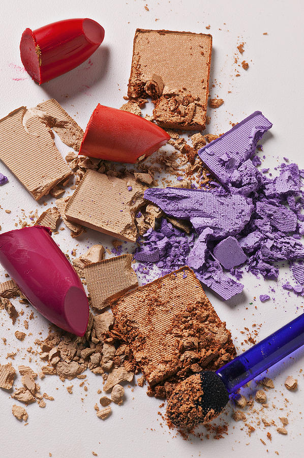 Still Life Photograph - Cosmetics Mess by Garry Gay