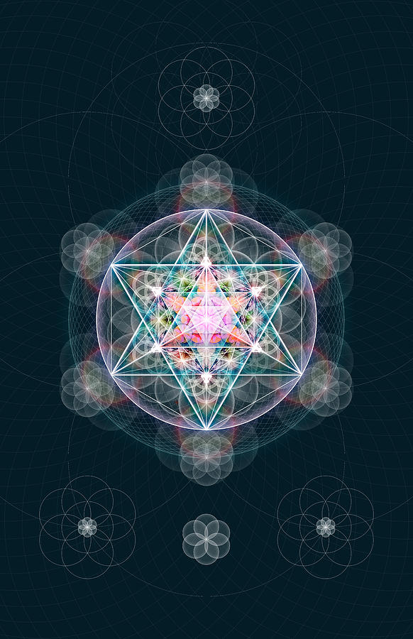 Sacred Geometry Digital Art - Cosmic Blueprint by Sixto Luna
