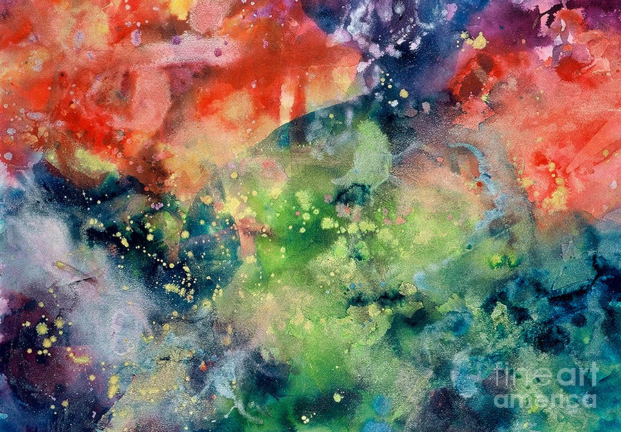 Abstract Painting - Cosmic Clouds by Lucy Arnold