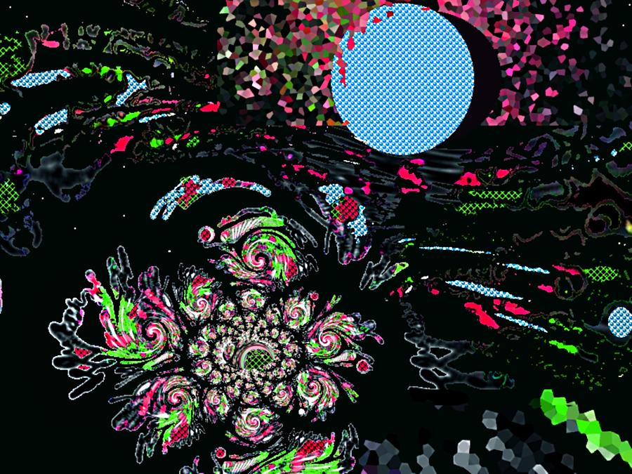 Garden Digital Art - Cosmic Color Splash by Christine Mulgrew