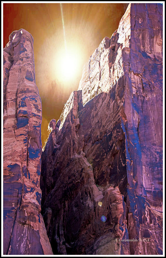 Cosmic Fantasy, Walls of Labyrinth Canyon, Moab, Utah #1 Photograph by A Macarthur Gurmankin