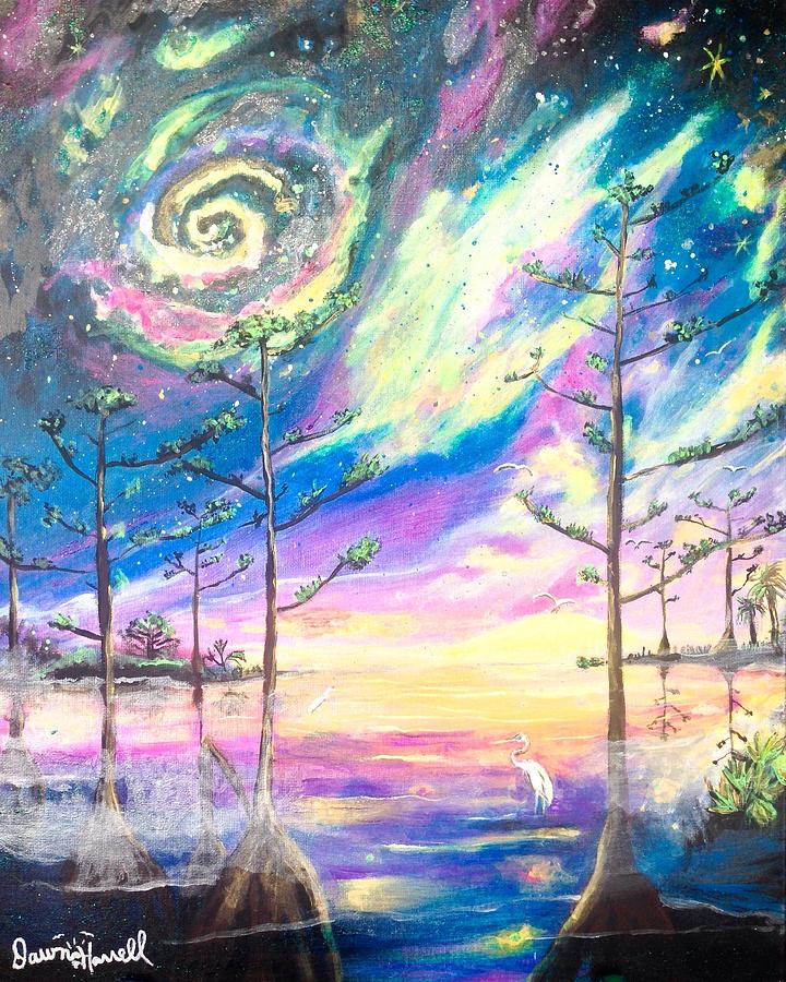 Cosmic Florida Painting by Dawn Harrell
