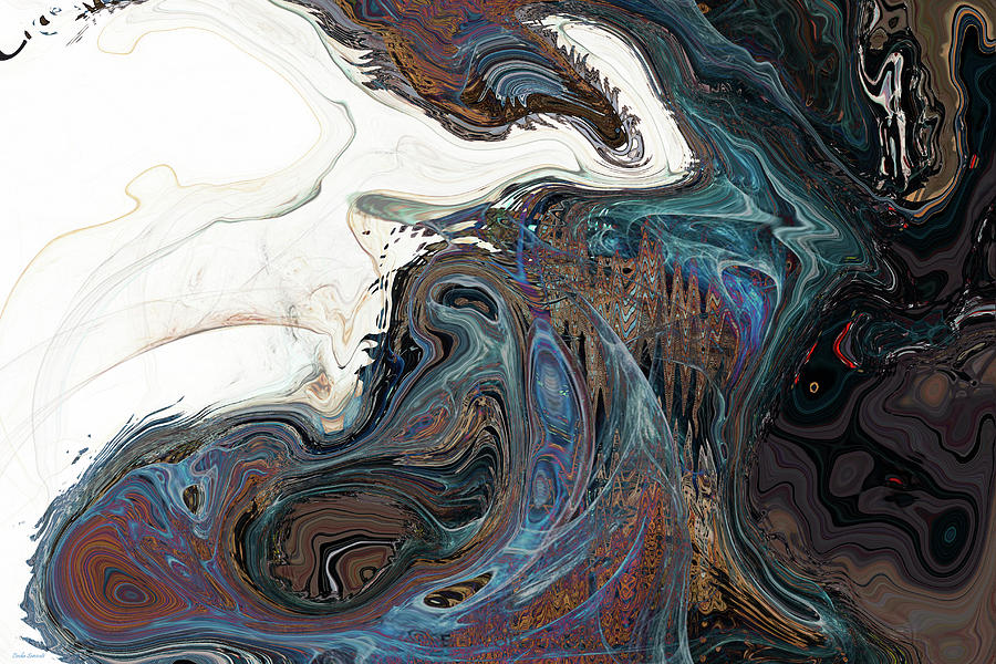 Cosmic Flow Digital Art by Linda Sannuti