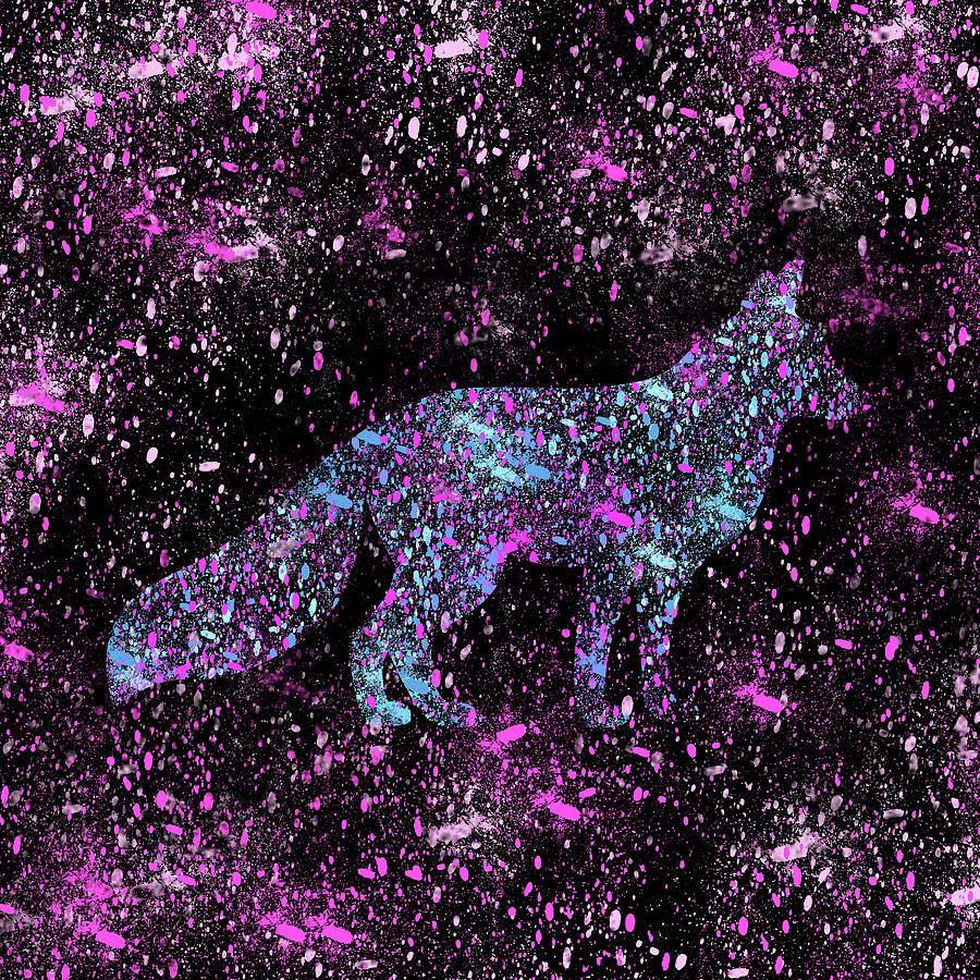 Animal Digital Art - Cosmic Fox by Amir Faysal