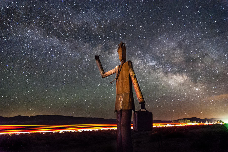 Mountain Photograph - Cosmic Hitchhiker by Cat Connor