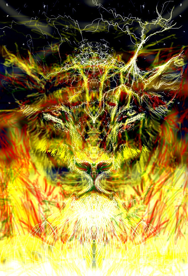 Cosmic Lion Digital Art by Michael African Visions - Fine Art America