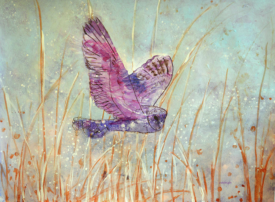 Owl Painting - Cosmic Owl by Ashleigh Dyan Bayer