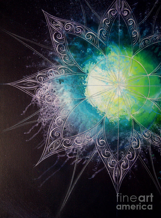 Cosmic Starburst Painting by Reina Cottier