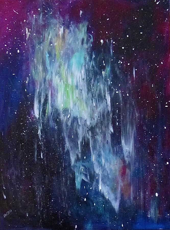 Cosmic Waterfall Painting by Barbara OToole
