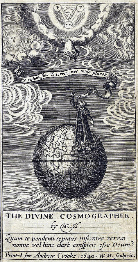 Cosmology, The Divine Cosmographer, 1640 Photograph by Folger Shakespeare Library