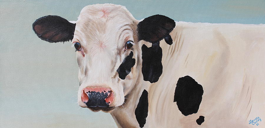 Animal Painting - Cosmoo Cow by Laura Carey