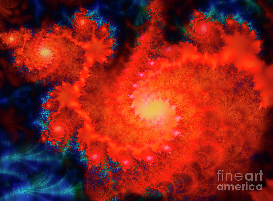 Cosmos space themed abstract fractal art Painting by Tina Lavoie | Fine ...