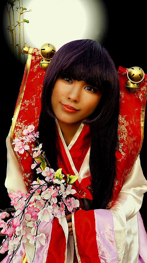 Cosplayer in Japanese Costume Photograph by Ian Gledhill