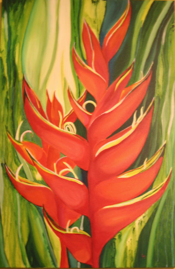 Costa Rica Flower Painting by LH Thompson Fine Art America