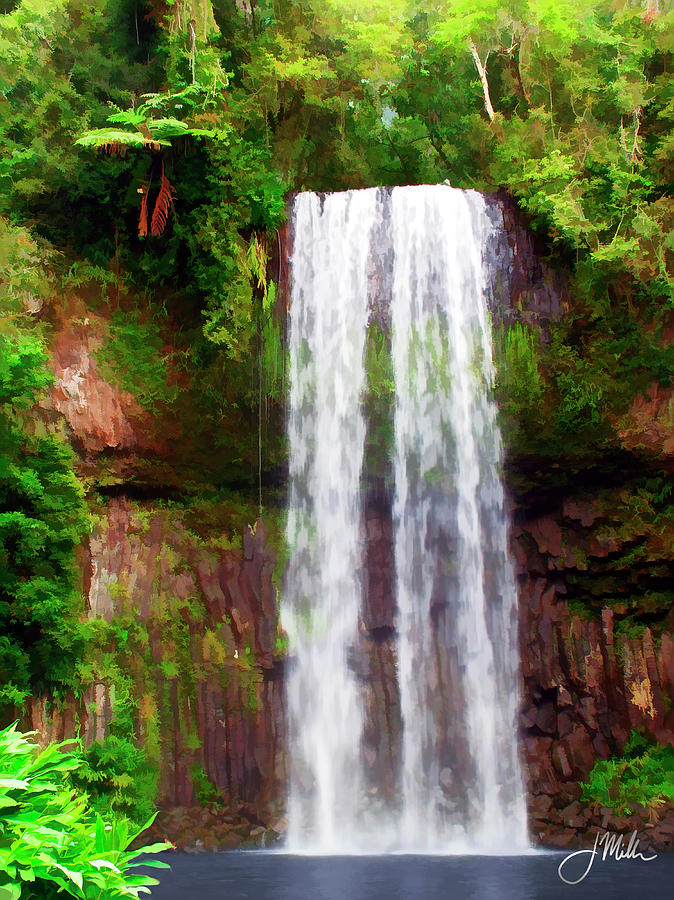 Costa Rican Falls Painting by Joshua Miller - Fine Art America