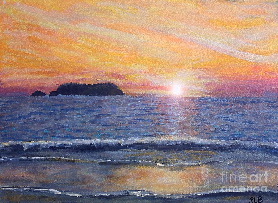Costa Rican Sunset Painting by Rita Brown