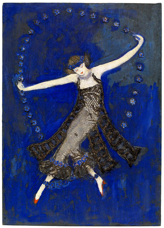 Costume design for the ballet Orphee of the Quat-z-arts circa 1912 Painting by Florine Stettheimer