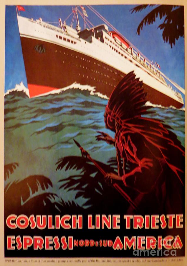Cosulich Cruse Line Poster Photograph by Tim Townsend