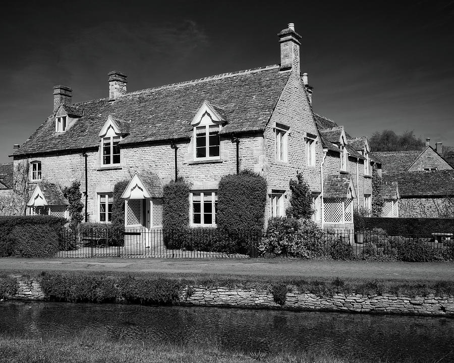 Cotswold Cottage Black and White Photograph by Roy Pedersen