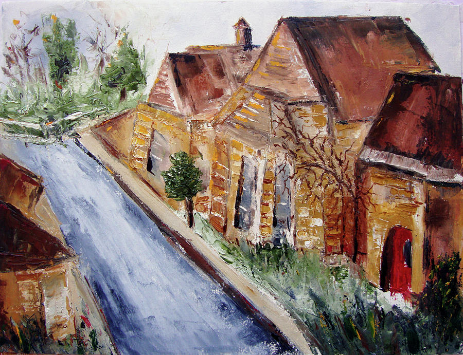 Cotswolds Painting - Cotswold Street by Roxy Rich Cotswolds Painting - Cotswold Street by Roxy Rich