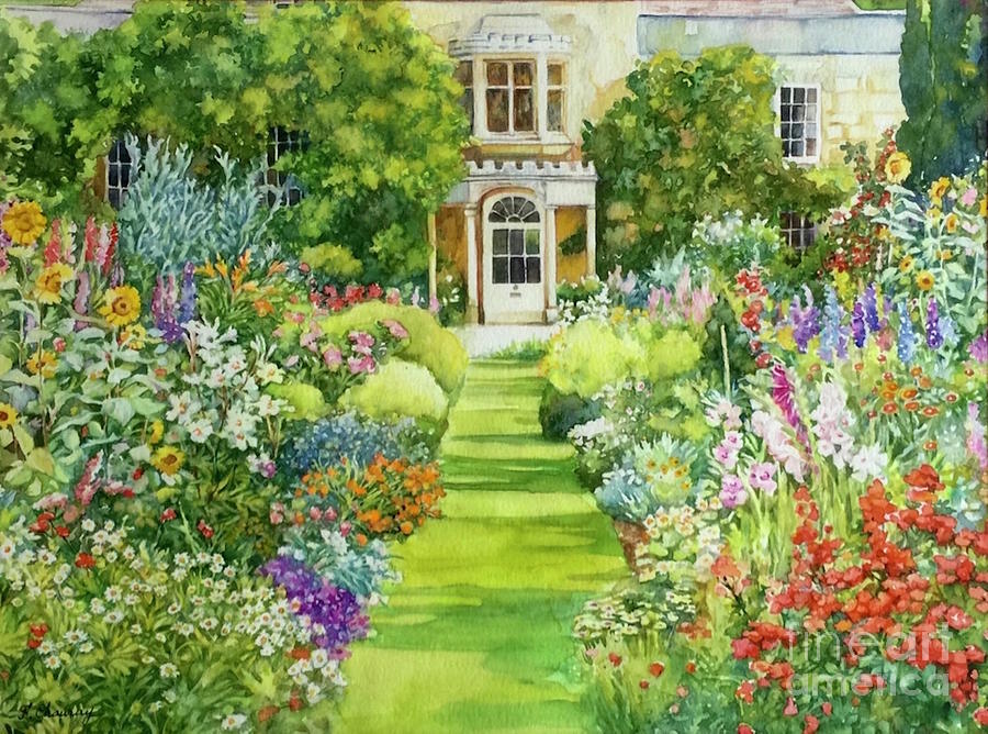 Cottage Anglais Painting by Francoise Chauray