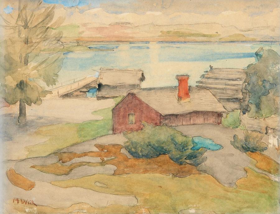 Maria Wiik Painting - Cottage In The Archipelago by MotionAge Designs