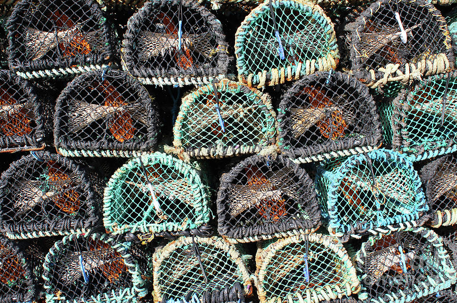 Stacked Crab Lobster Pots Donegal Ireland Photograph by Eddie Barron