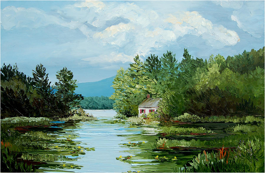 Cottage On Squam Lake Painting By Alison Vernon