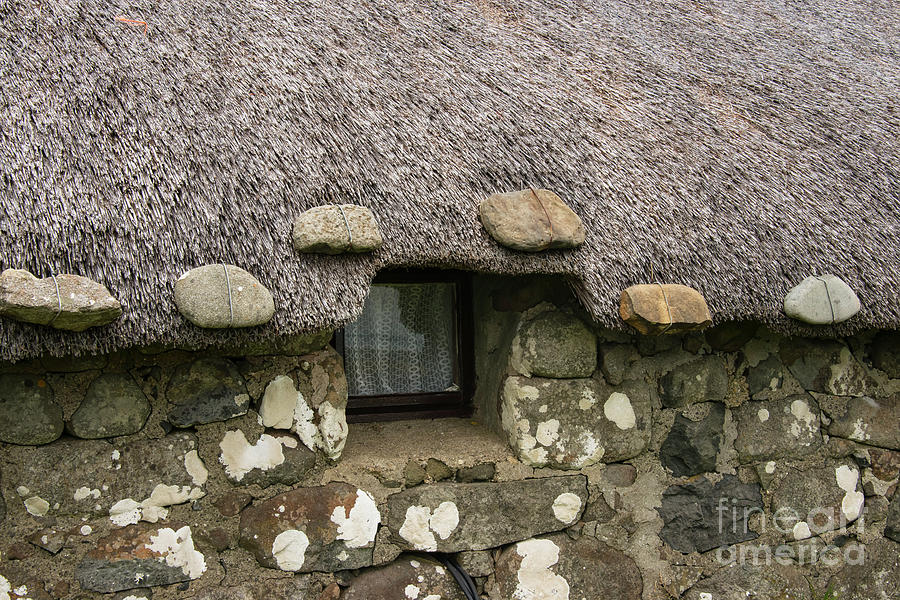 Cottage Thatched Roof and Window Photograph by Bob Phillips