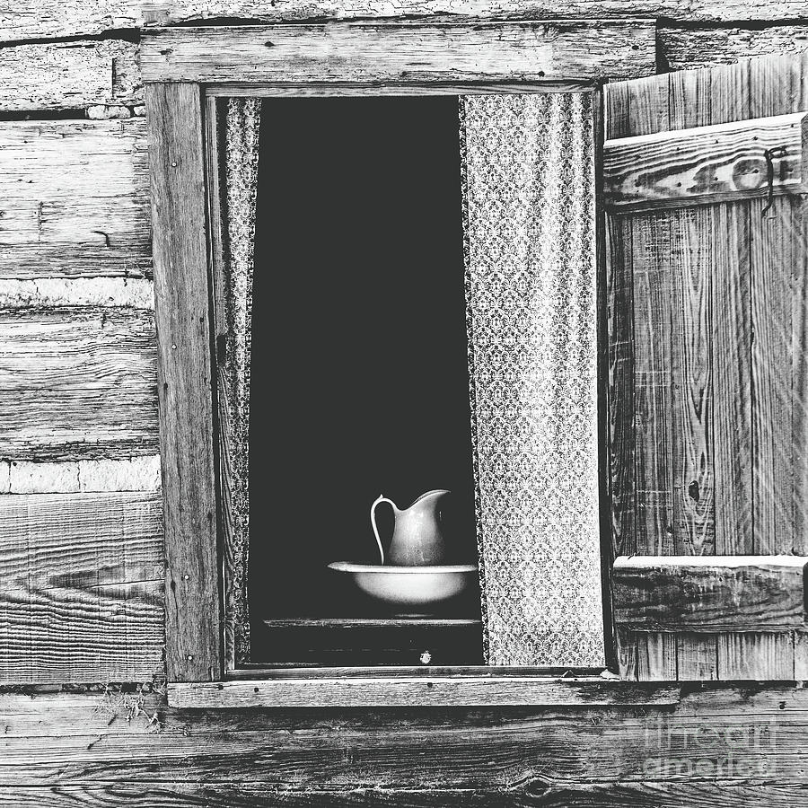 Cottage Window - BW Photograph by Scott Pellegrin