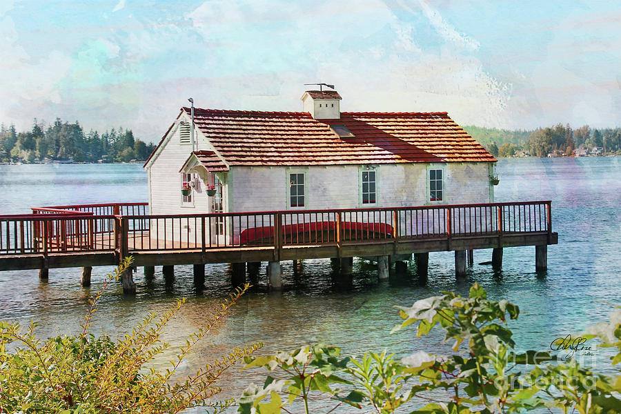 Cottage with a View Digital Art by Cheryl Rose