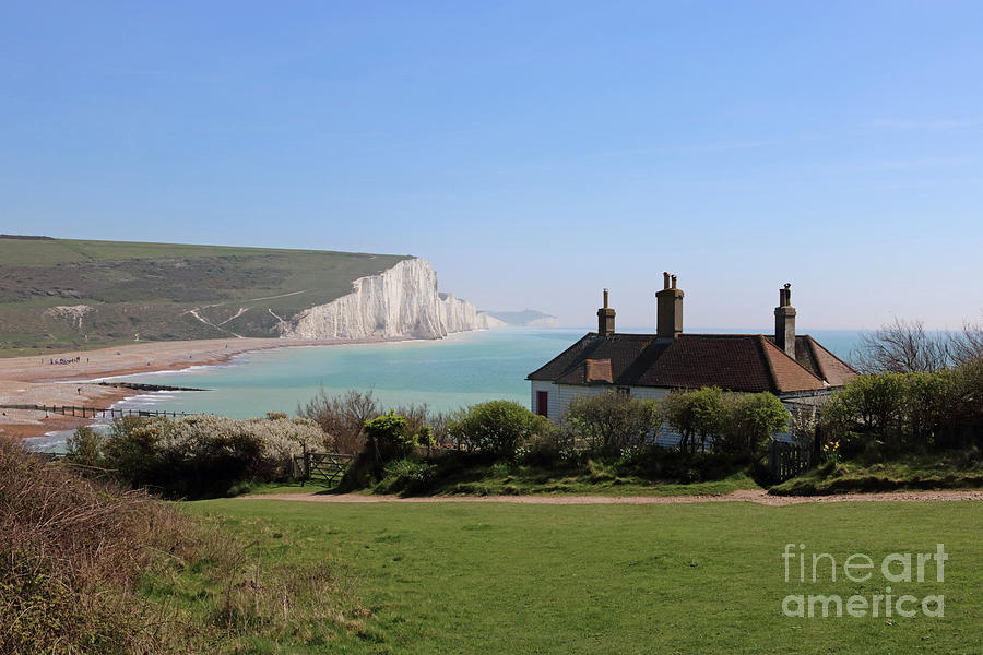 Cottages and Seven Sisters Photograph by Julia Gavin