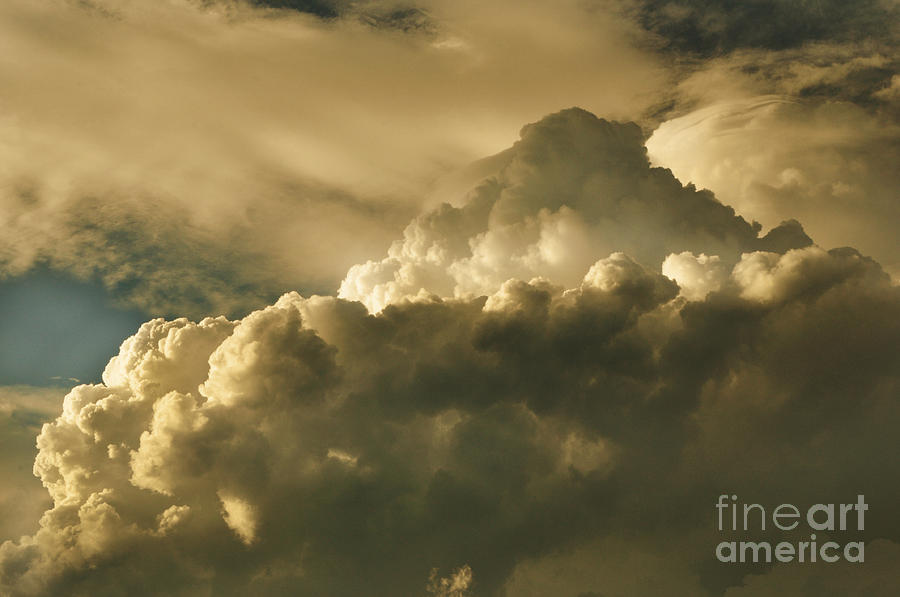 Cotton-Ball  Clouds Photograph by Eric Liller