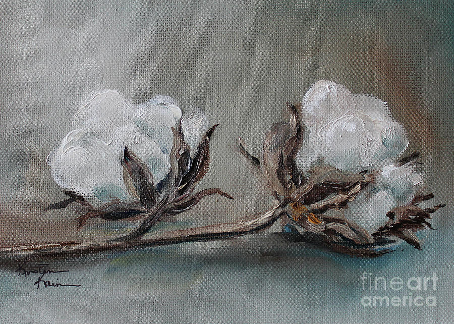 Cotton Painting - Cotton Bolls by Kristine Kainer