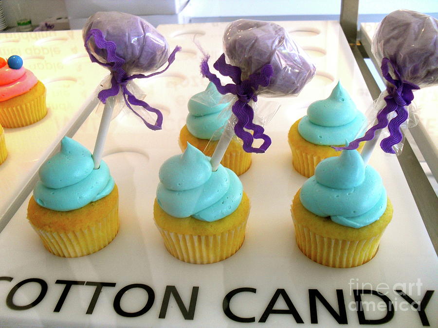 Cotton Candy Cupcakes Photograph by Beth Saffer